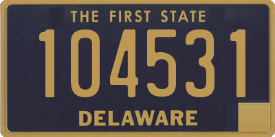 DE license plate 104531