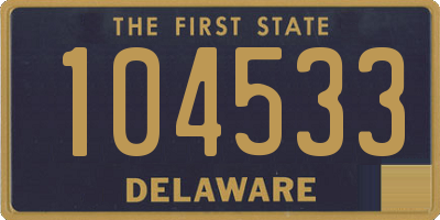 DE license plate 104533