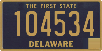 DE license plate 104534