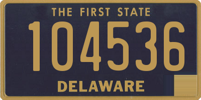 DE license plate 104536
