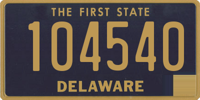 DE license plate 104540