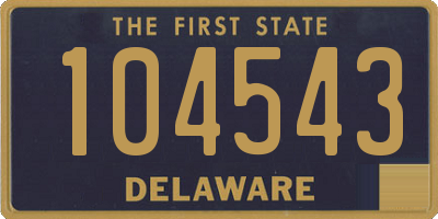 DE license plate 104543
