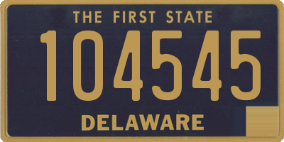 DE license plate 104545