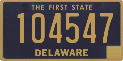 DE license plate 104547