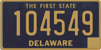 DE license plate 104549