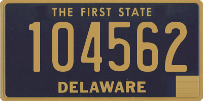 DE license plate 104562