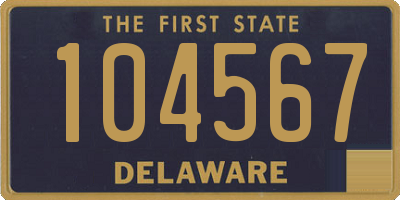 DE license plate 104567