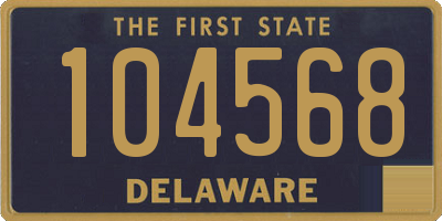 DE license plate 104568