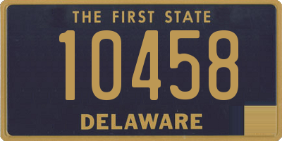 DE license plate 10458