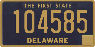 DE license plate 104585