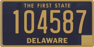 DE license plate 104587