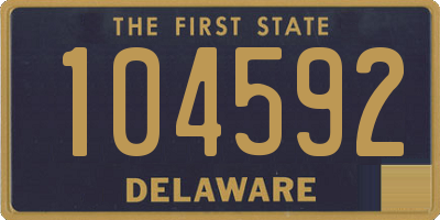 DE license plate 104592