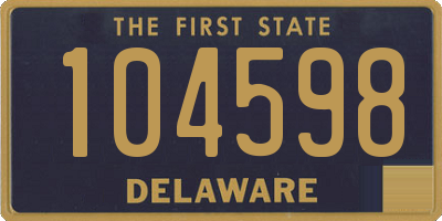 DE license plate 104598