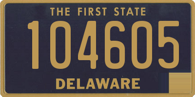 DE license plate 104605