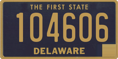 DE license plate 104606
