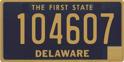 DE license plate 104607