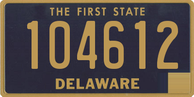 DE license plate 104612