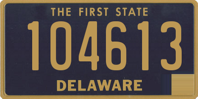 DE license plate 104613