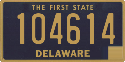 DE license plate 104614