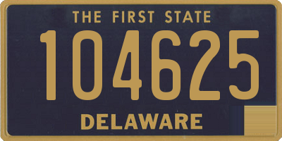 DE license plate 104625