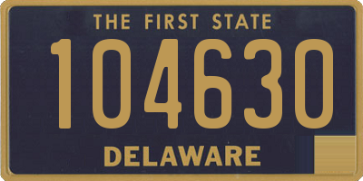 DE license plate 104630