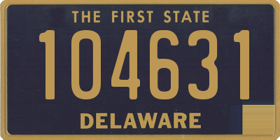 DE license plate 104631