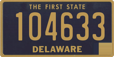 DE license plate 104633