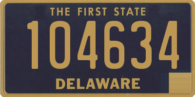 DE license plate 104634