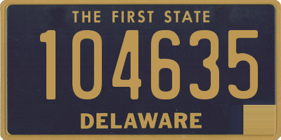 DE license plate 104635