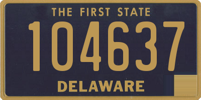 DE license plate 104637