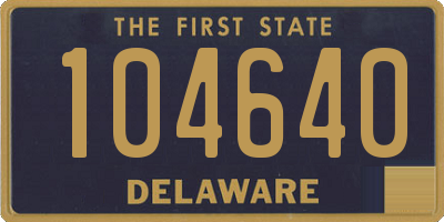 DE license plate 104640