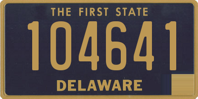 DE license plate 104641