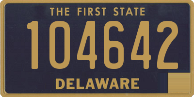 DE license plate 104642