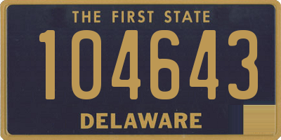 DE license plate 104643