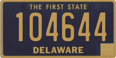 DE license plate 104644