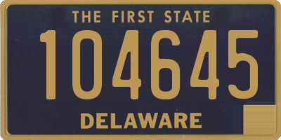 DE license plate 104645