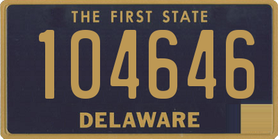 DE license plate 104646