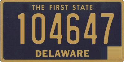 DE license plate 104647