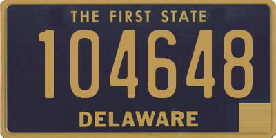 DE license plate 104648