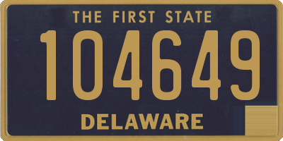 DE license plate 104649
