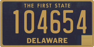 DE license plate 104654