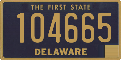 DE license plate 104665