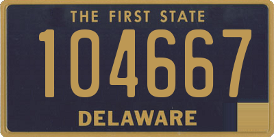DE license plate 104667
