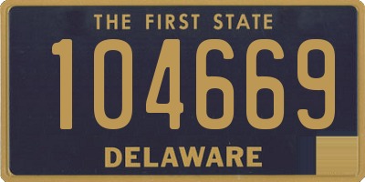 DE license plate 104669