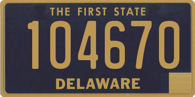 DE license plate 104670