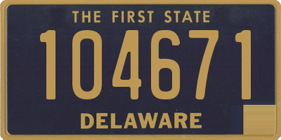 DE license plate 104671