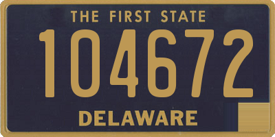 DE license plate 104672