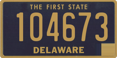 DE license plate 104673