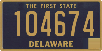DE license plate 104674