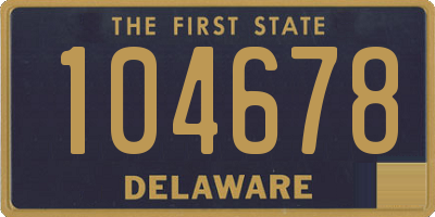 DE license plate 104678